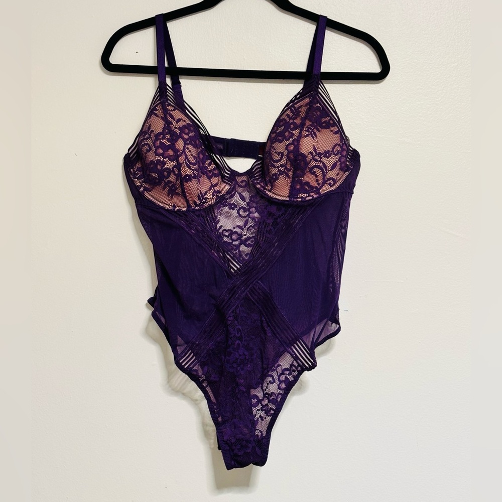 Adore Me Esme Purple Lingerie suit X-Large